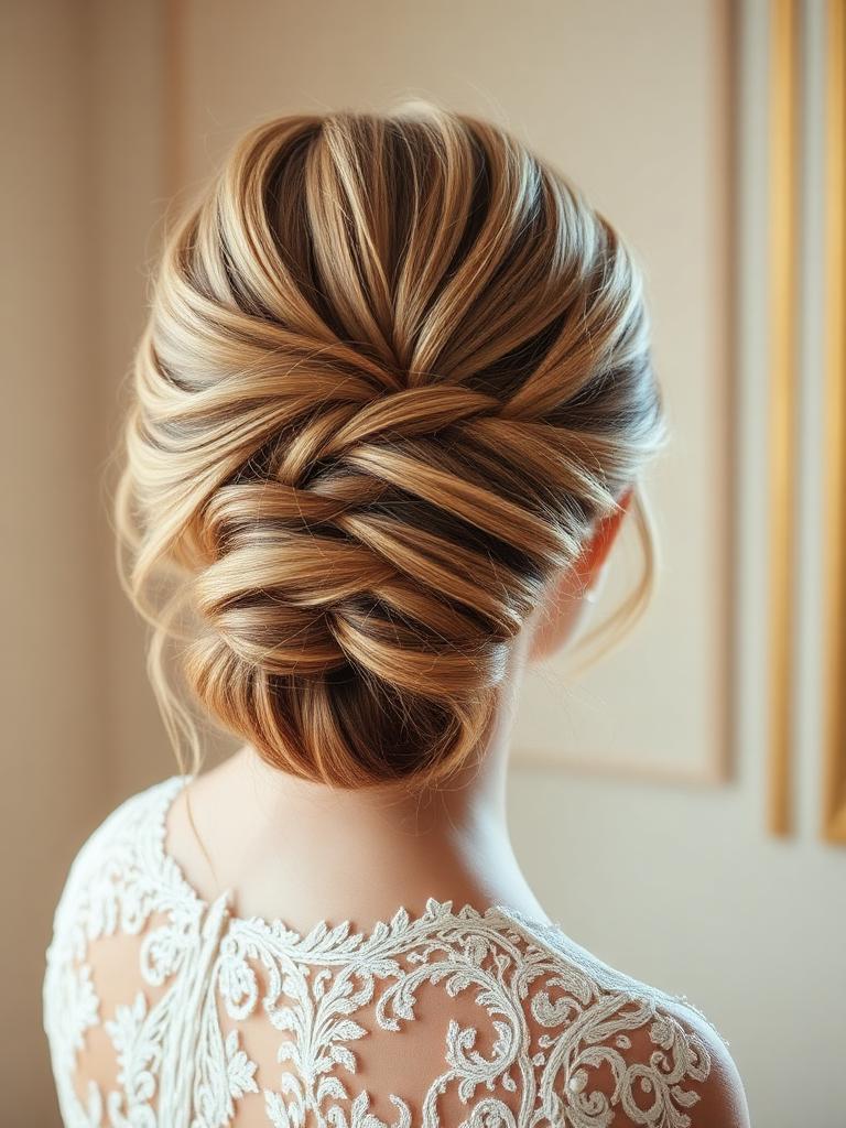 Penteado apanhado para noiva